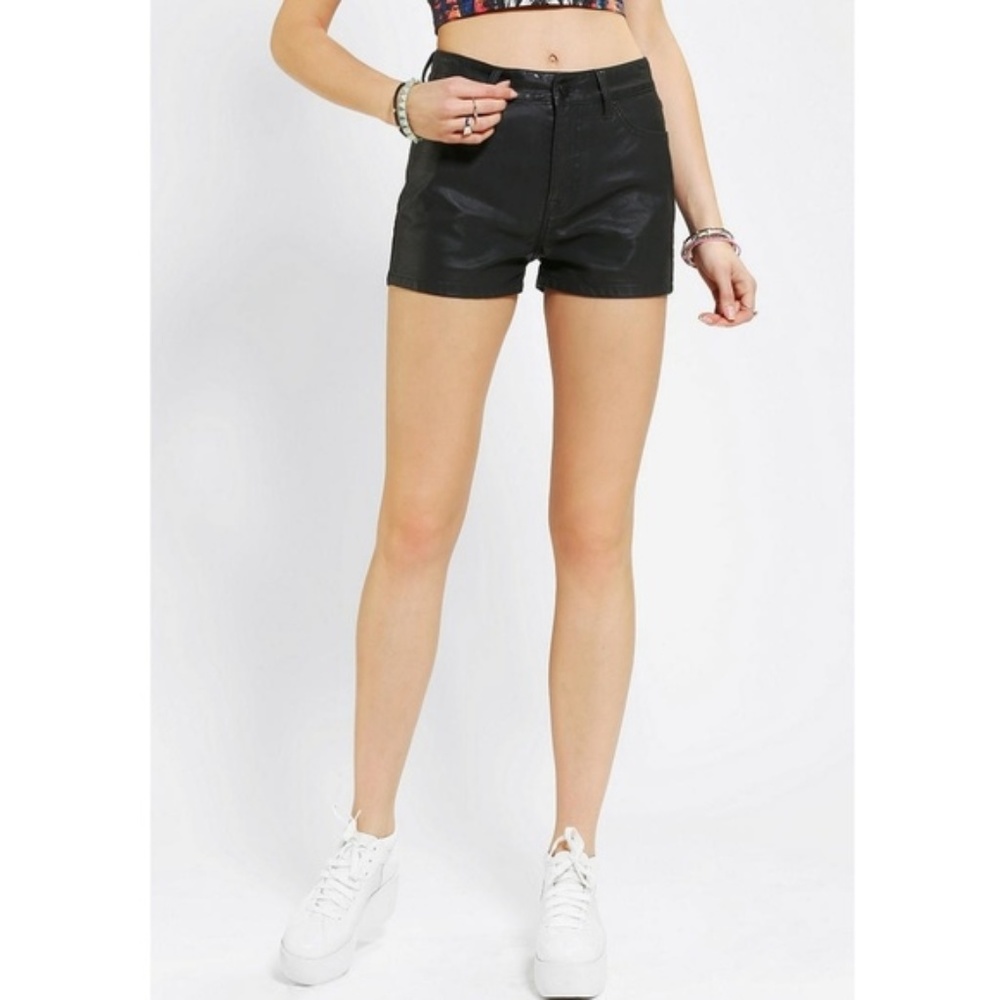 BDG High Rise Erin Faux Leather Shorts